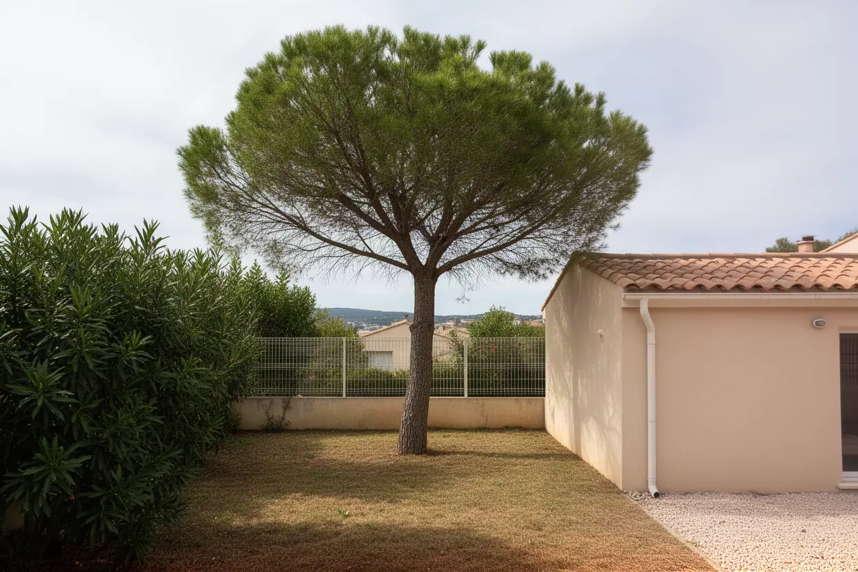 Pin dépérissant avant abattage à La Seyne-sur-Mer