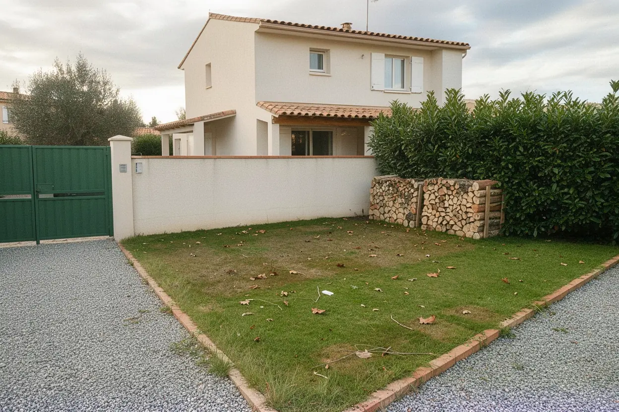 Jardin dégagé après broyage à La Garde
