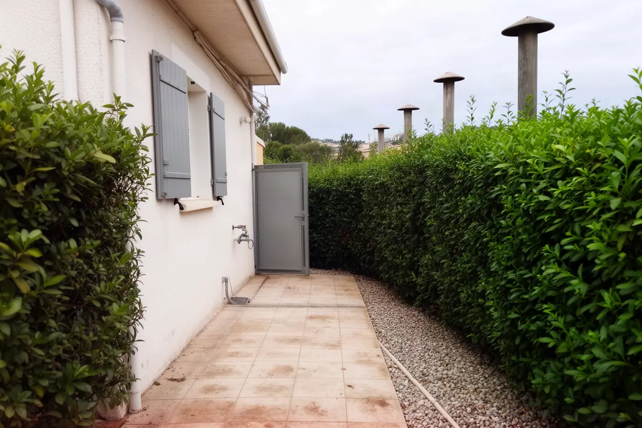 Haie débordante avant intervention à La Seyne-sur-Mer